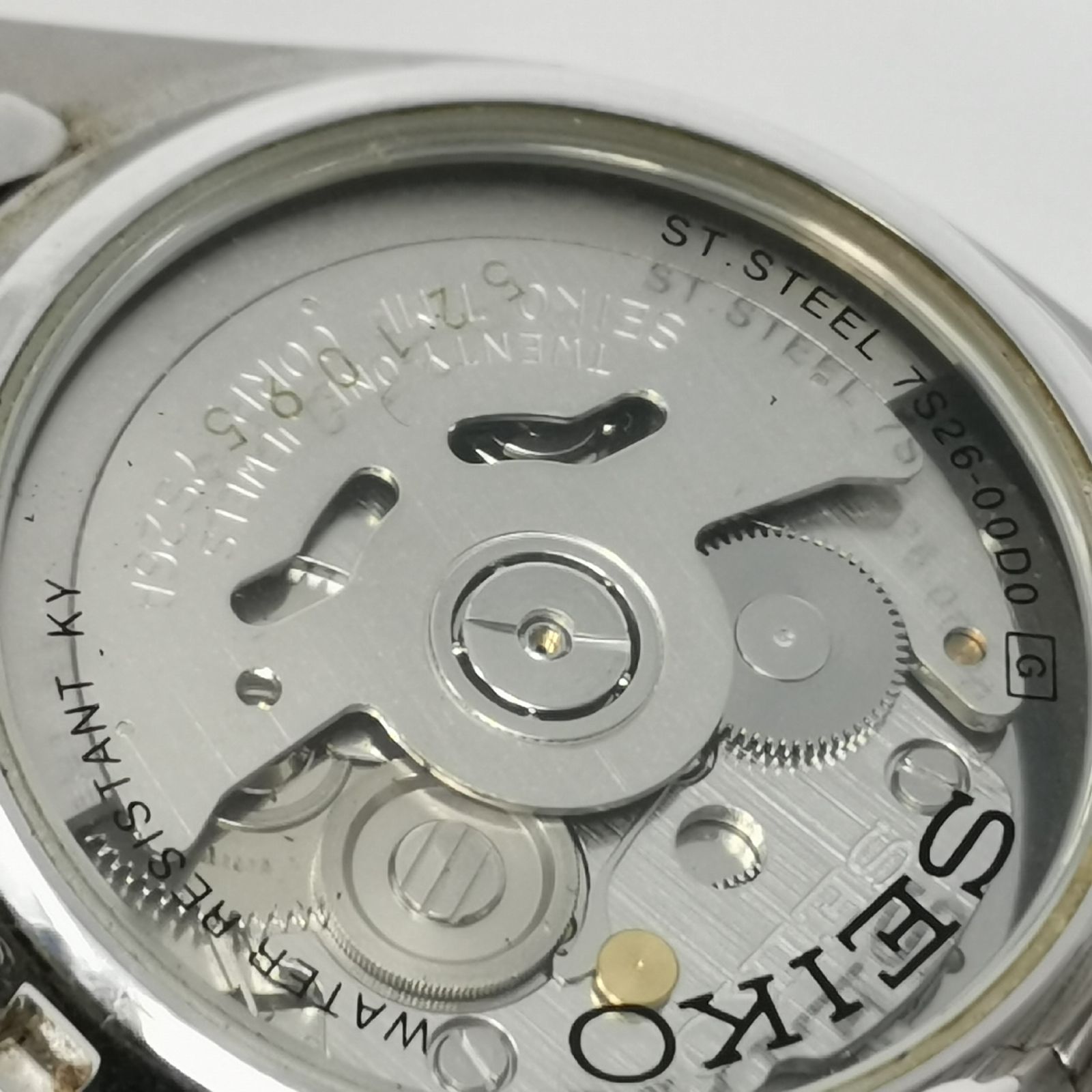 SEIKO セイコー 時計 automatic 自動巻き デイデイト 裏スケ 稼働 7S26