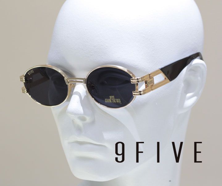 9FIVE ナインファイブ サングラス ST. JAMES Black 24K Gold セント