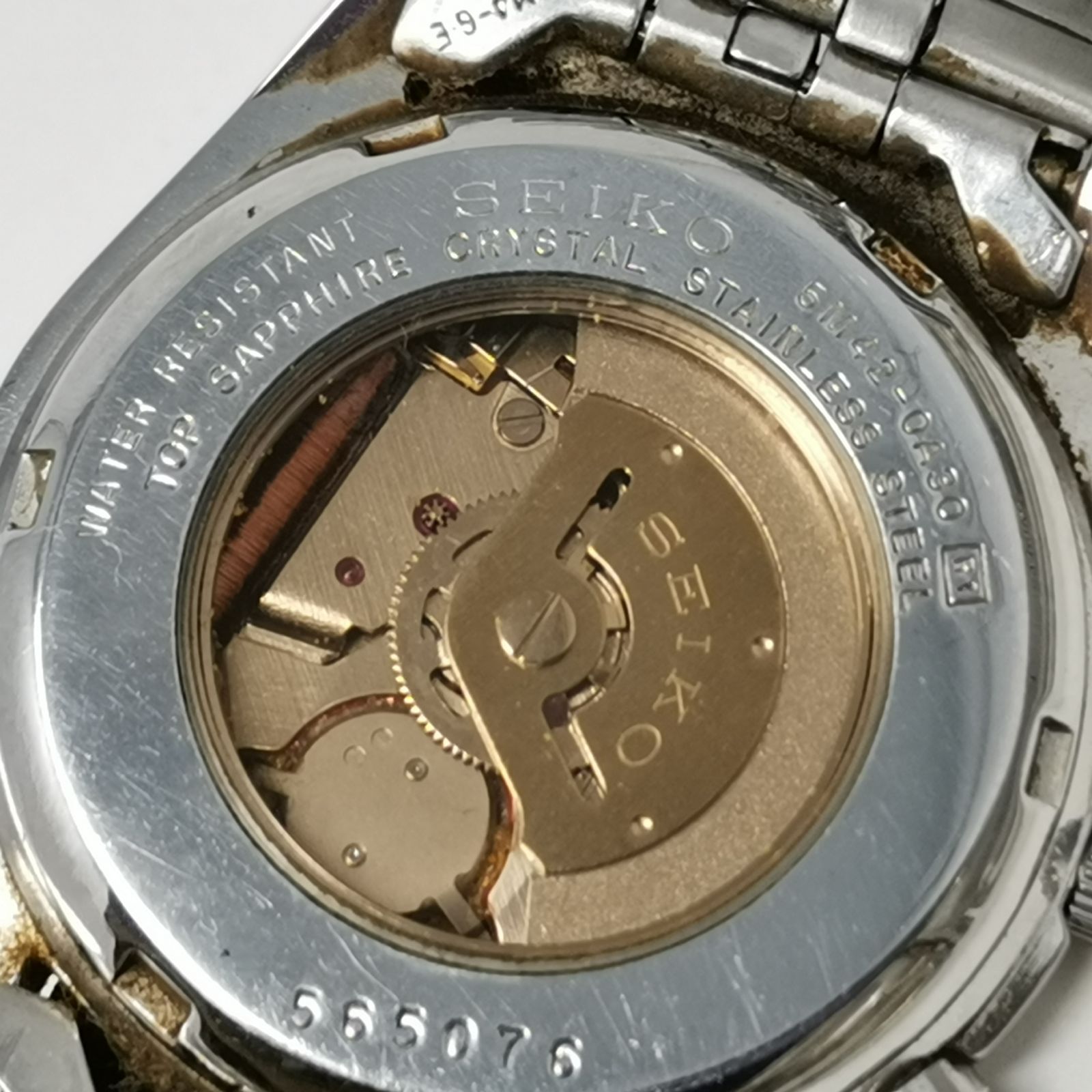 SEIKO セイコー kinetic キネテック 時計 5M42-0A30 ステンレス 自動 