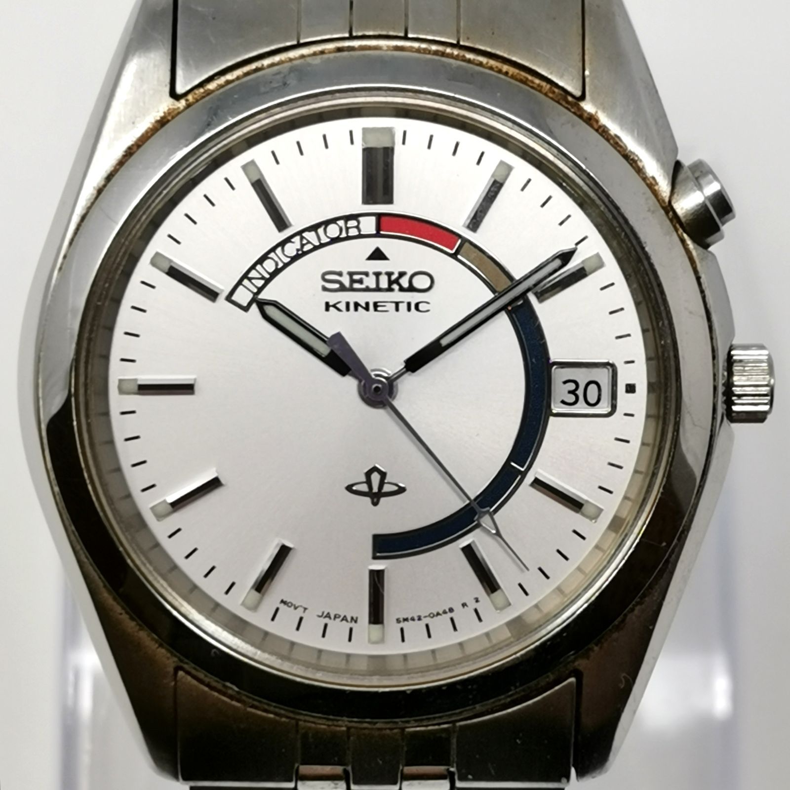 SEIKO セイコー kinetic キネテック 時計 5M42-0A30 ステンレス 自動