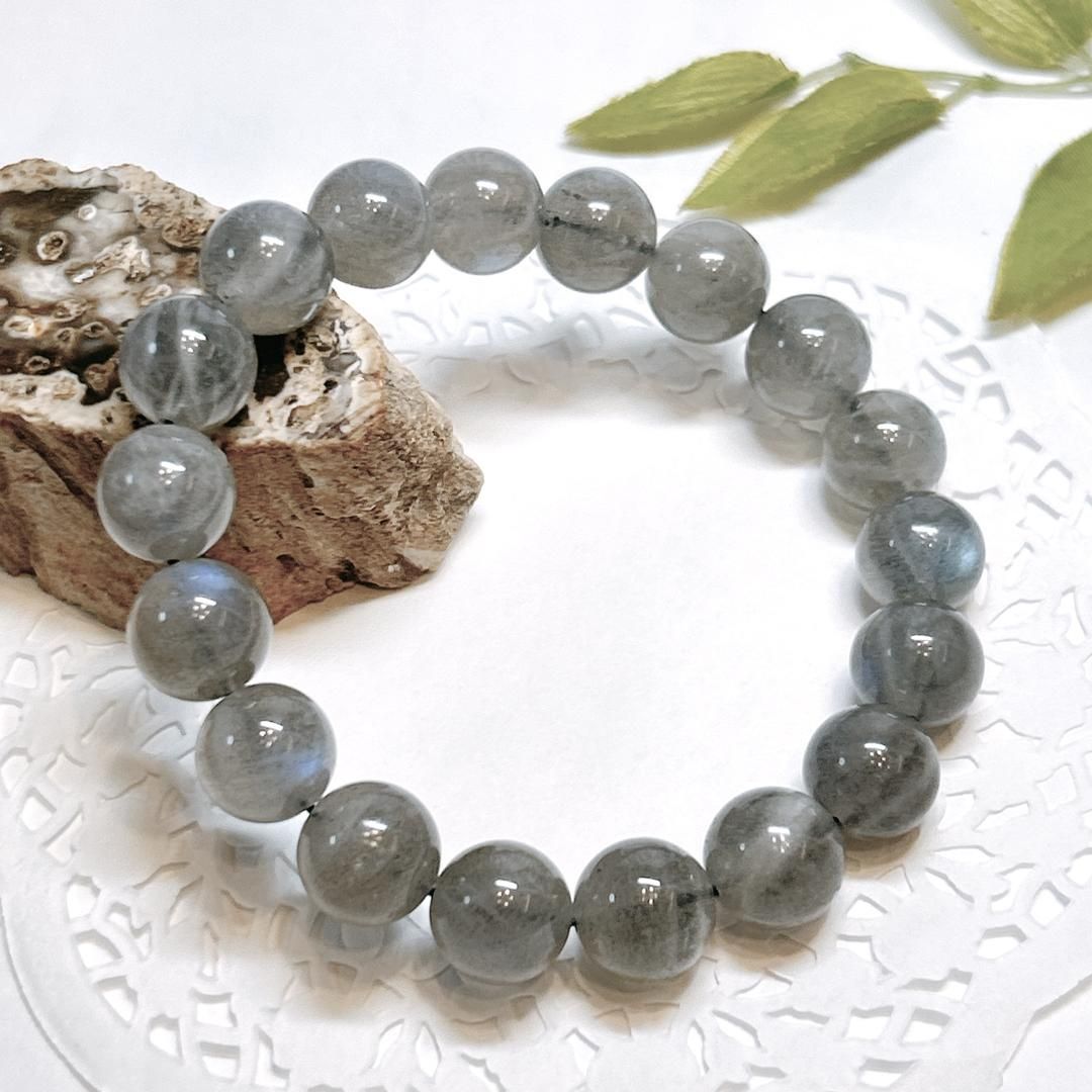  E18504 AAAラブラドライト 11-12㎜ ブレスレット Labradorite 置物植物 置物 インテリア小物