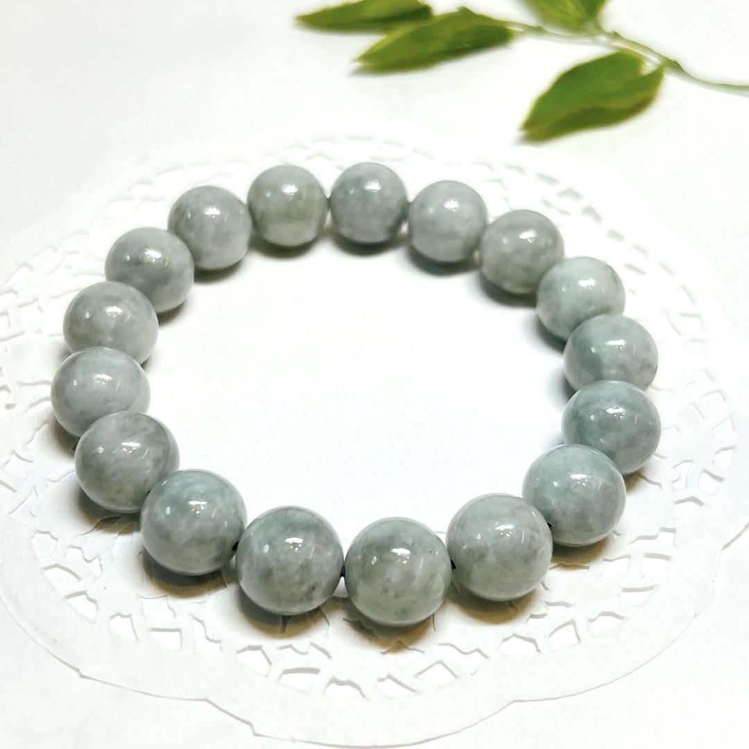  E18511 AA 翡翠 12㎜ ブレスレット ヒスイ ジェード ジェダイド jade bracelet 天然石 ガラスケース 置物 インテリア小物