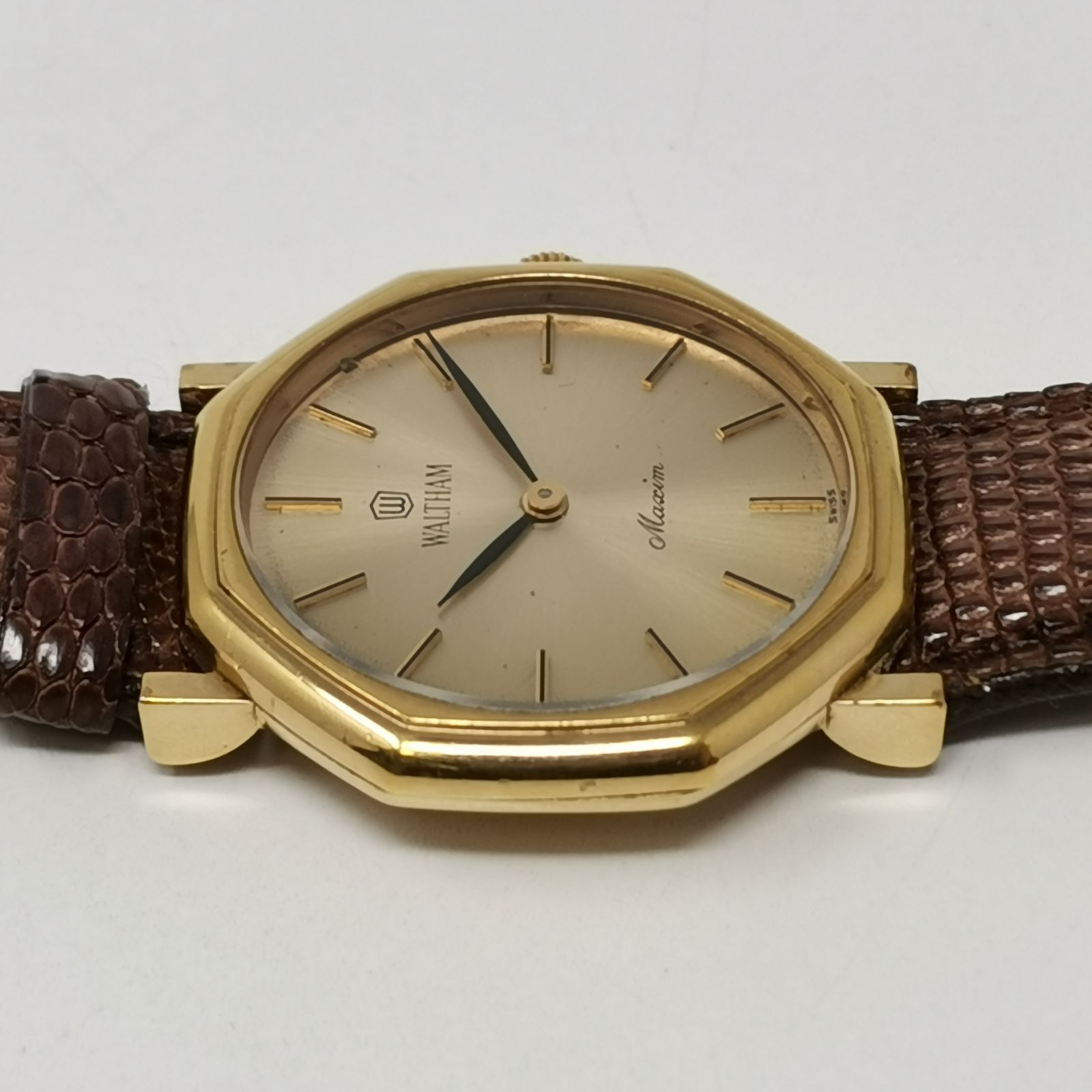 WALTHAM ウォルサム Maxim マキシム 手巻き時計 ゴールド 稼働 管理 