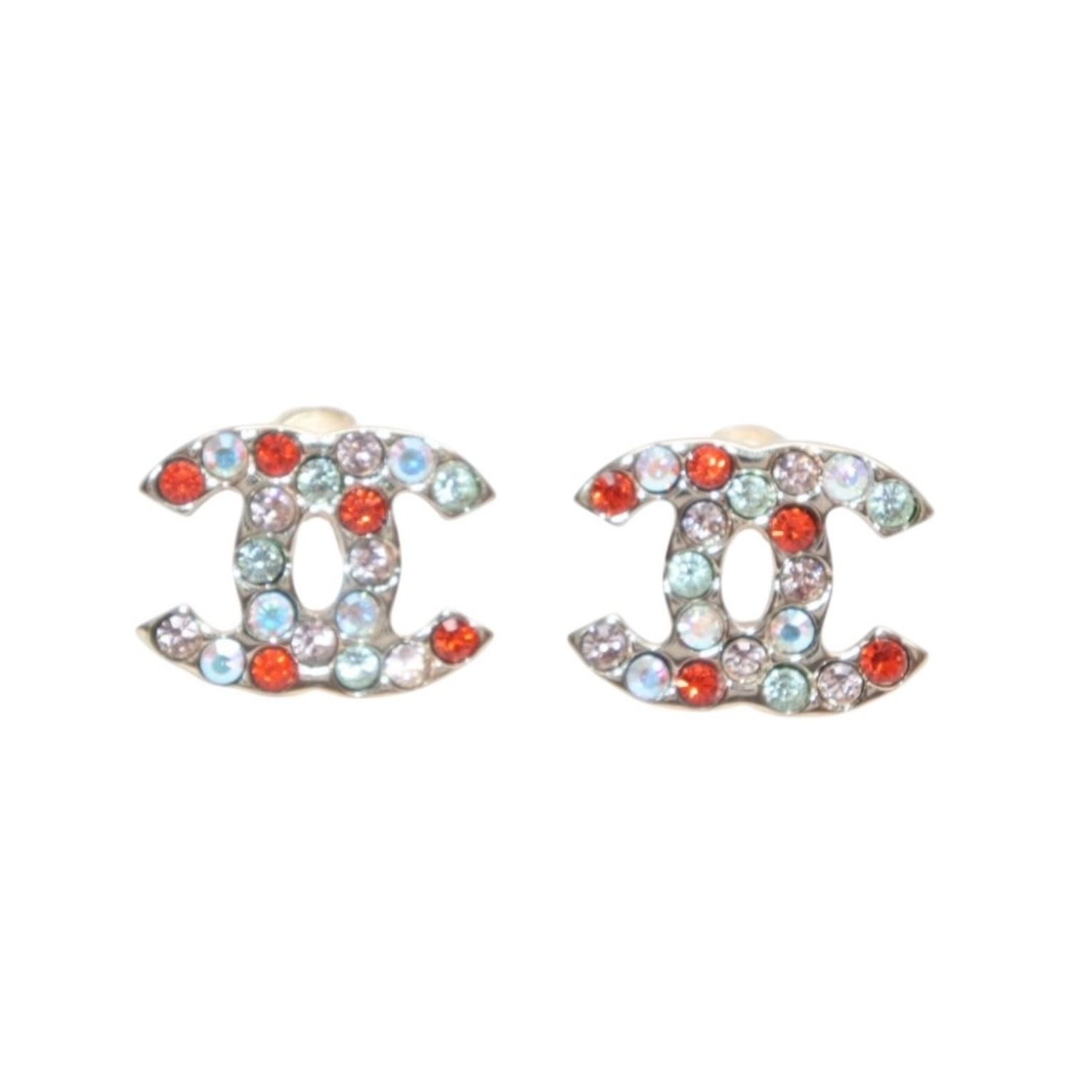 CHANEL シャネルピアス美品ラインストーン刻印あり 【公式通販】