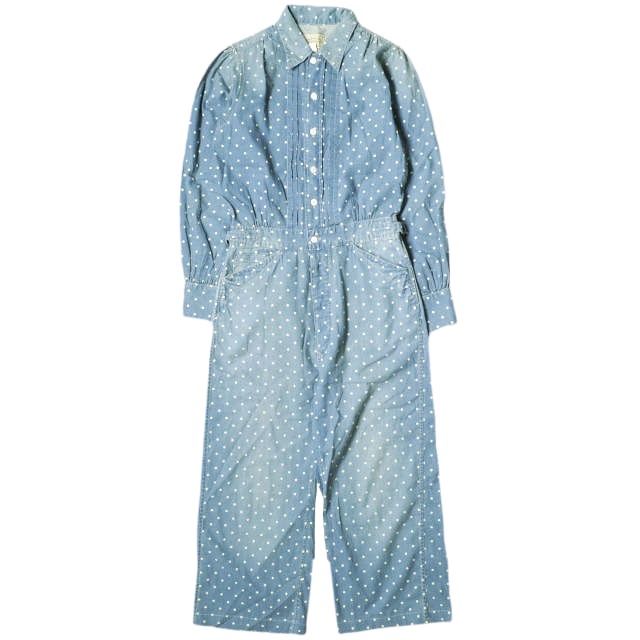 RRL 더블 RL 폴카 도트 점프수트 폴카 도트 점프수트 282785989001 1 인디고 올인원 더블 RL 츠나기 여성용 G17950