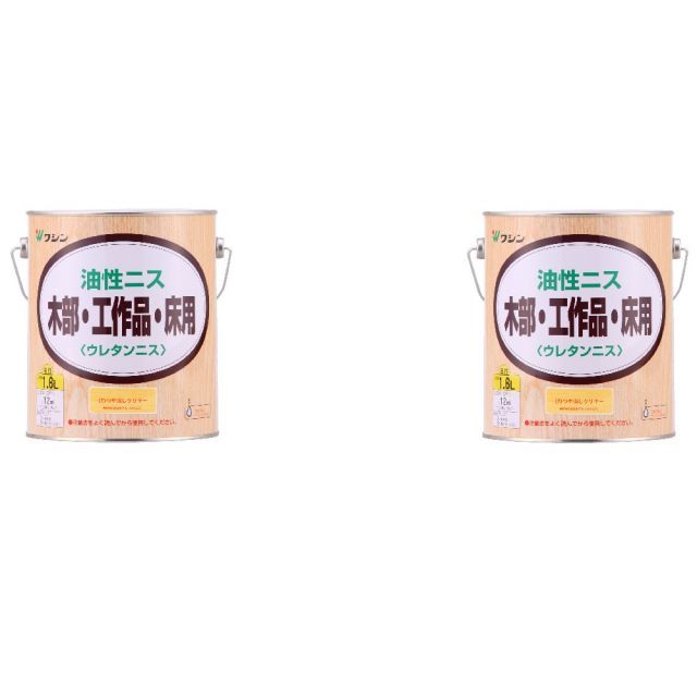 和信ペイント 油性ニス つや消しクリヤー 1.6L ２缶セット
