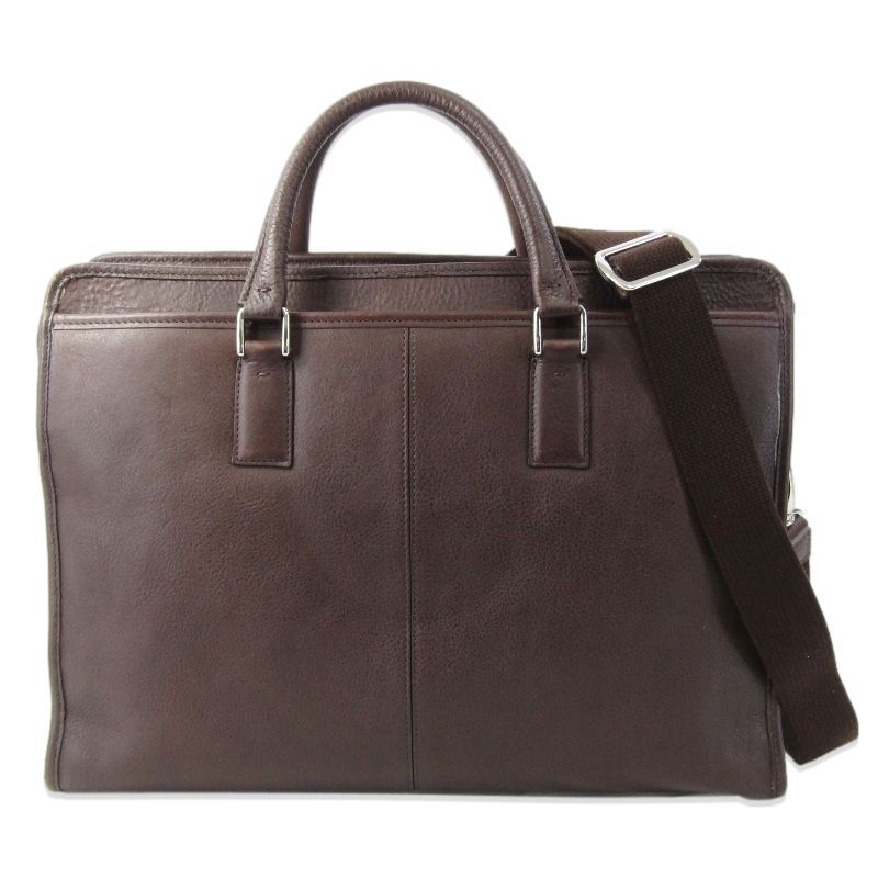 Good Condition Flathority Briefcase Oil Milling Business Bag Calf 2 Way Oil Milling Briefcase Brown 61004984