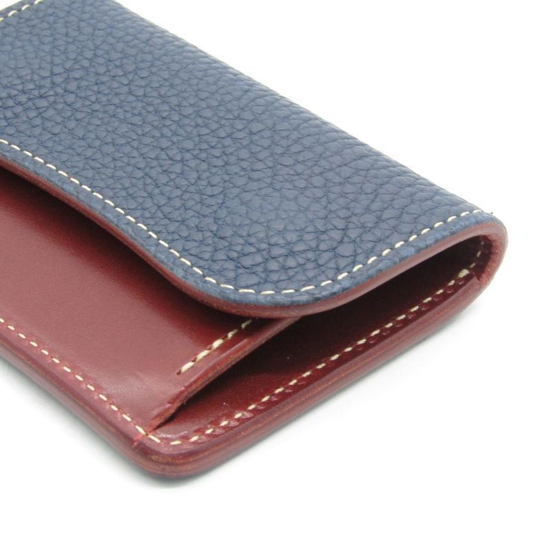 美品 WILDSWANS ワイルドスワンズ 小銭入れ シュランケンカーフ/サドルプルアップ TONGUE 別注 タング ブルー/バーガンディ   80007328 美品 WILDSWANS ワイルドスワンズ 小銭入れ シュランケンカーフ/サドル