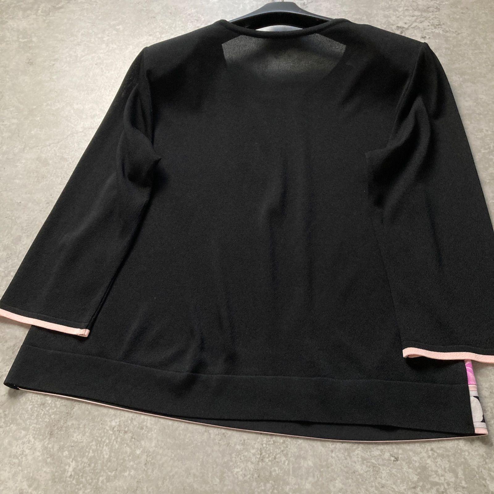 レオナール カンカンブラウス ブラック Lサイズ トップス レオナール 