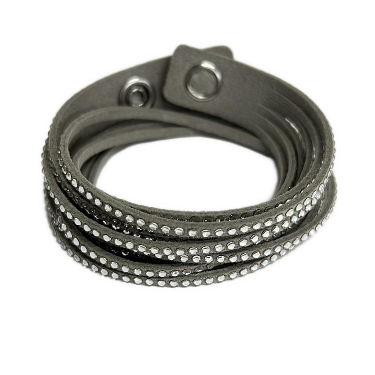 SWAROVSKI(スワロフスキー) ブレスレット美品 - グレーベージュ×クリア