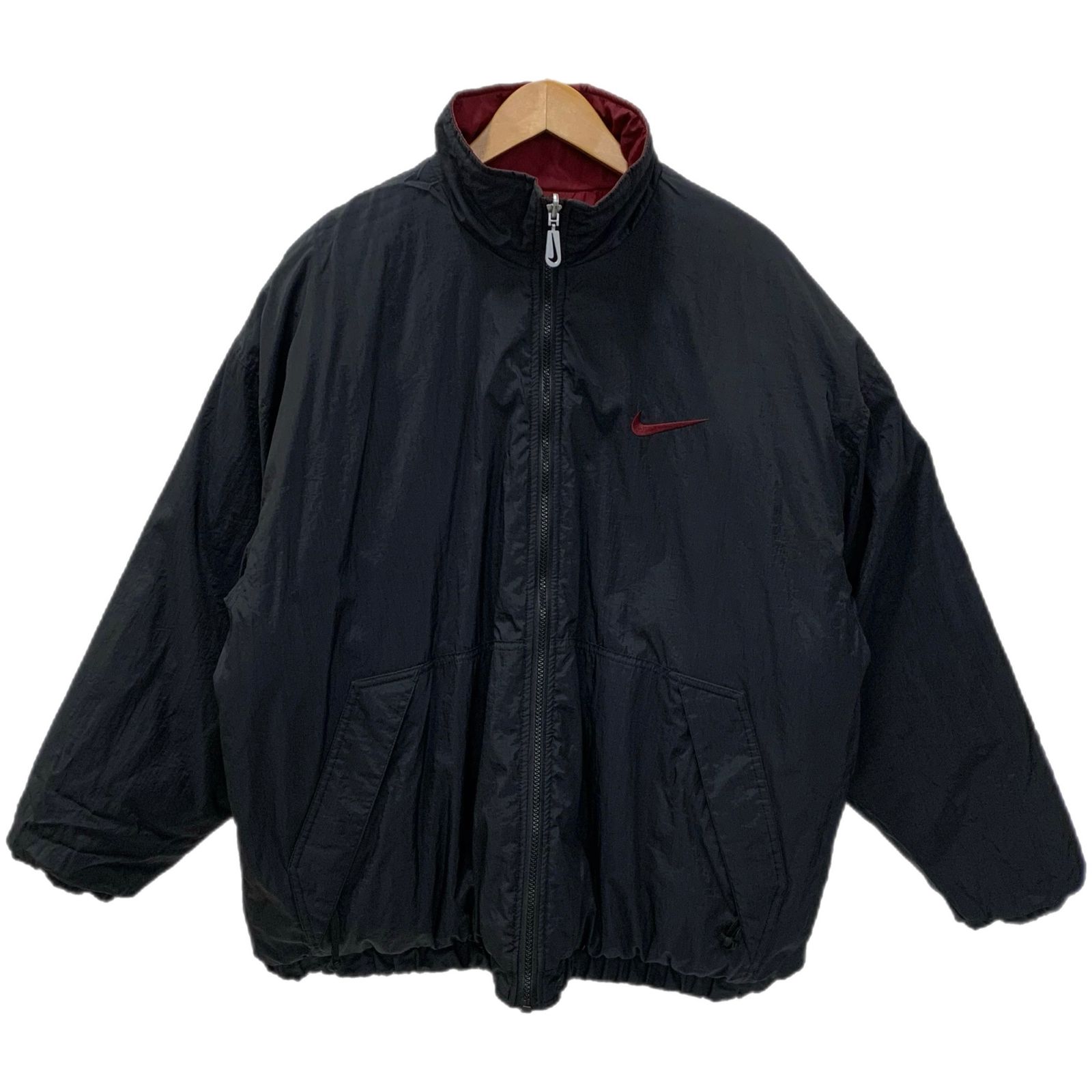 ナイキ NIKE 白タグ 00s リバーシブル 中綿 ジャケット レッド XL 