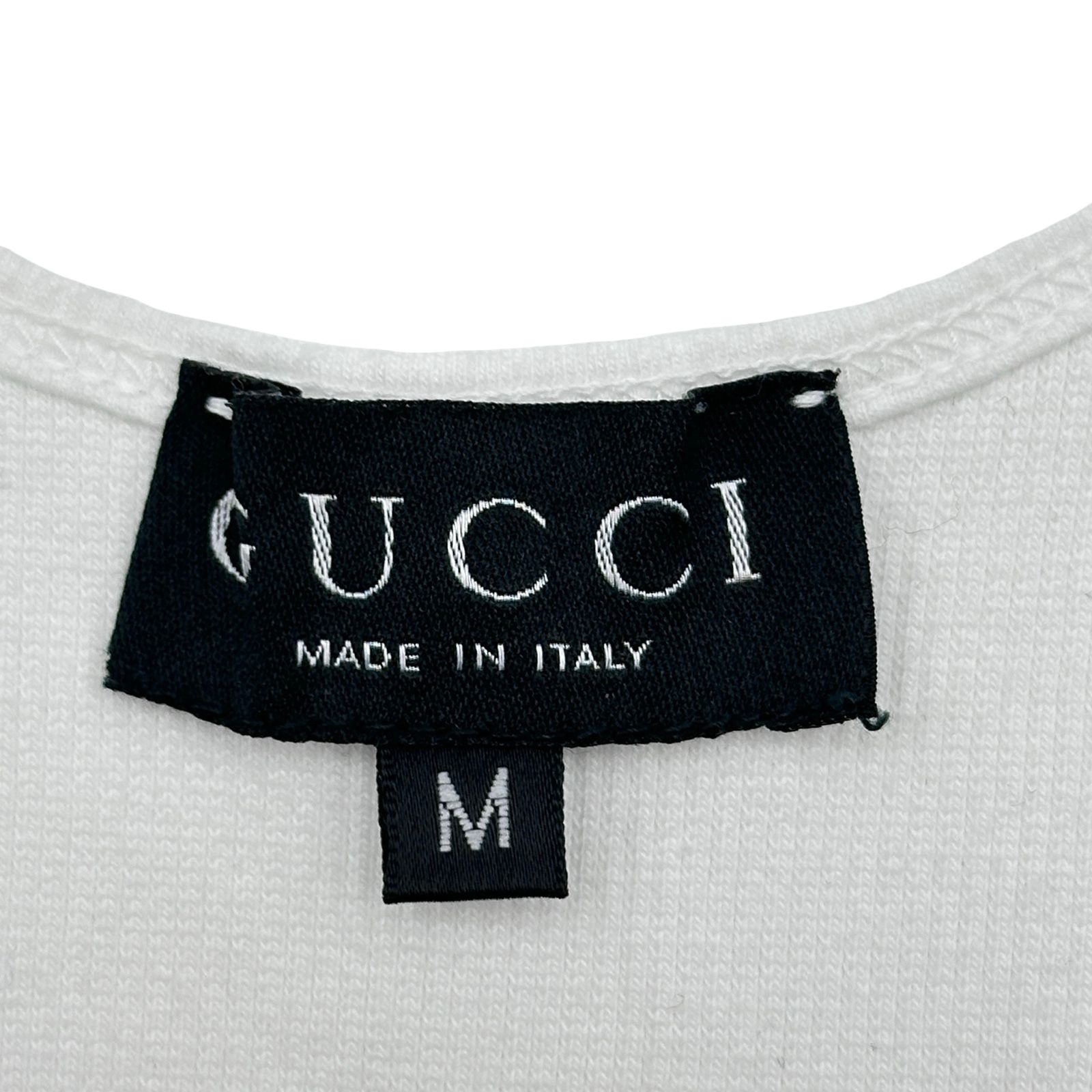グッチ GUCCI スモールロゴノースリーブカットソー ホワイト コットン レディース カットソー グッチ GUCCI スモールロゴノースリーブカットソー ホワイト コットン