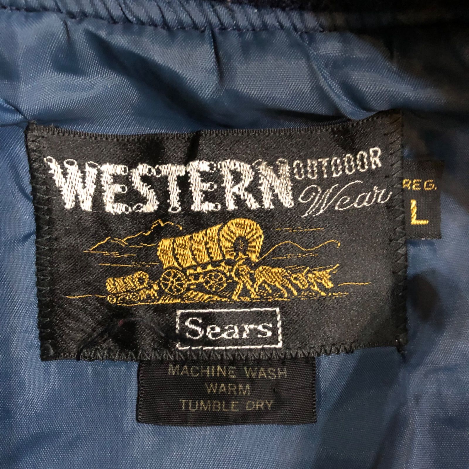 T7853 Sears WESTERN ワークベスト アメカジ 古着 - メルカリ