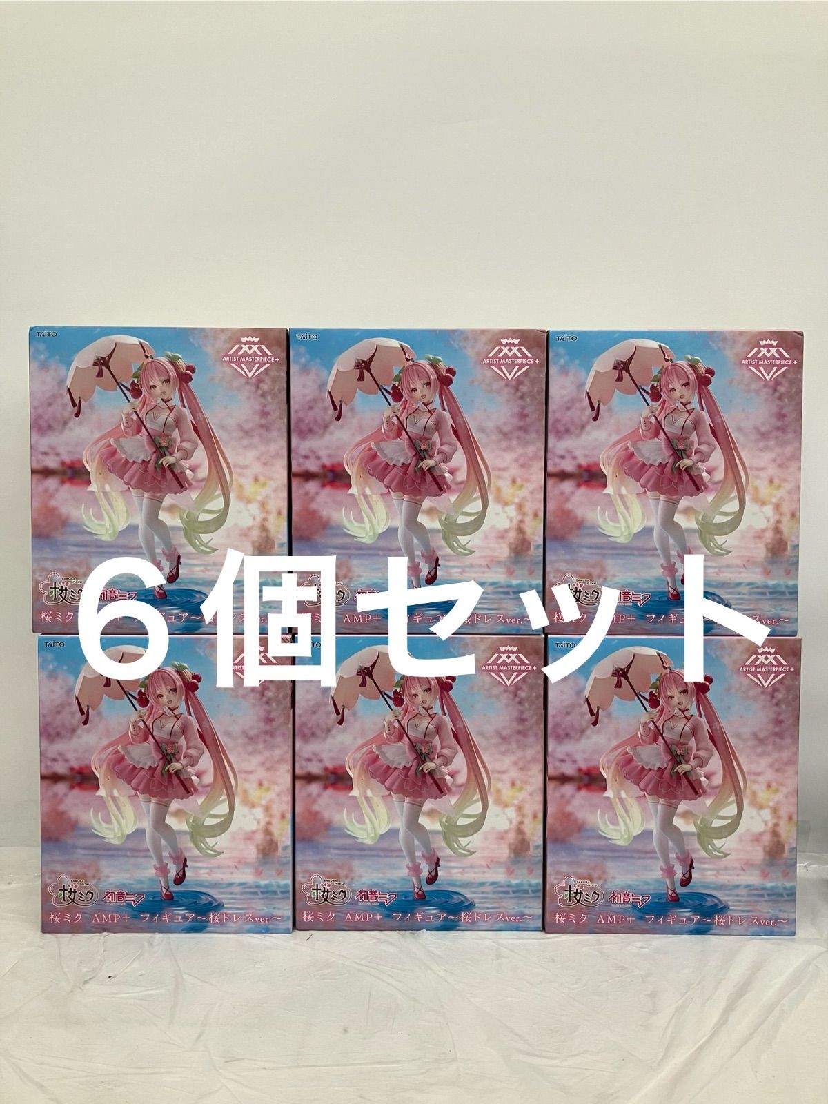 未開封 初音ミク 桜ミク AMP フィギュア 桜ドレスver. 6個セット 