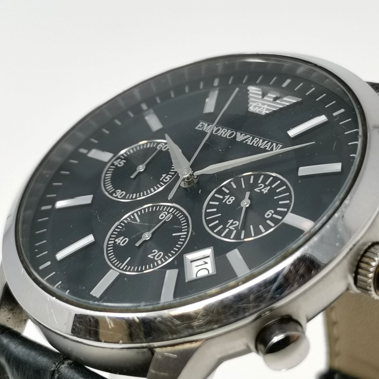 EMPORIO ARMANI エンポリオアルマーニ AR2434 クロノグラフ 時計 不動 