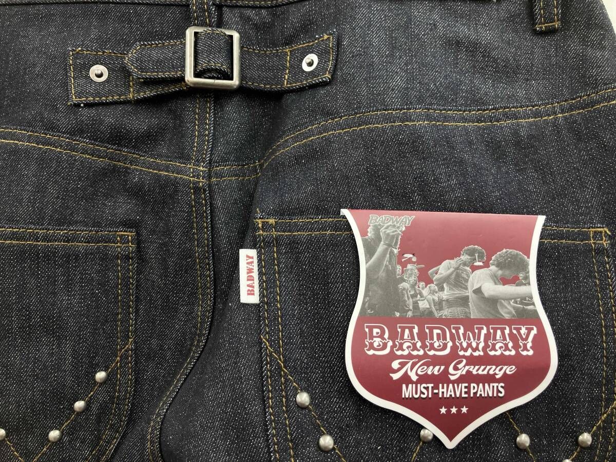 メンズ 希少 BADWAYスタッズデニム