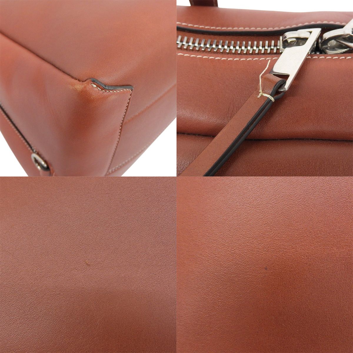 CELINE(セリーヌ) ボウリングバッグ ハンドバッグ カーフ ブラウン茶 