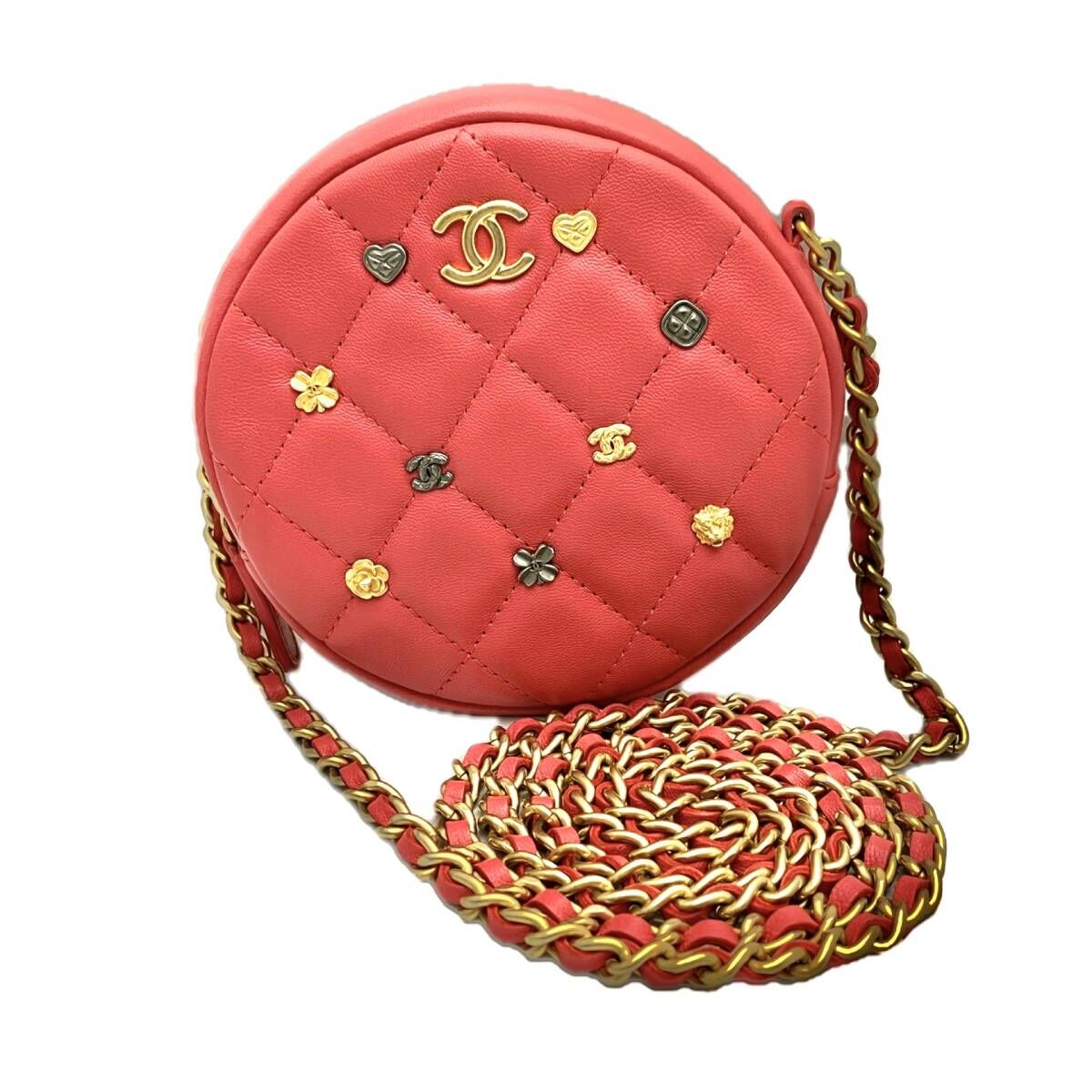 CHANEL シャネル ハートココマーク カードケース ミニ財布 ブラック