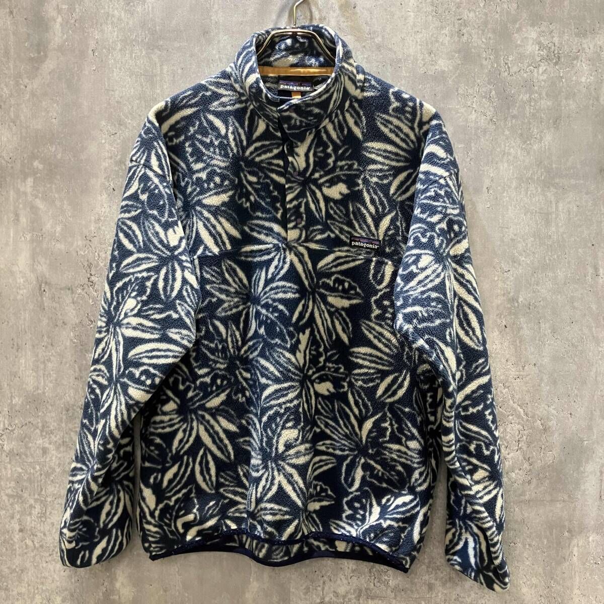 90s USA製 Patagonia パタゴニア シンチラスナップT ボタニカル柄 
