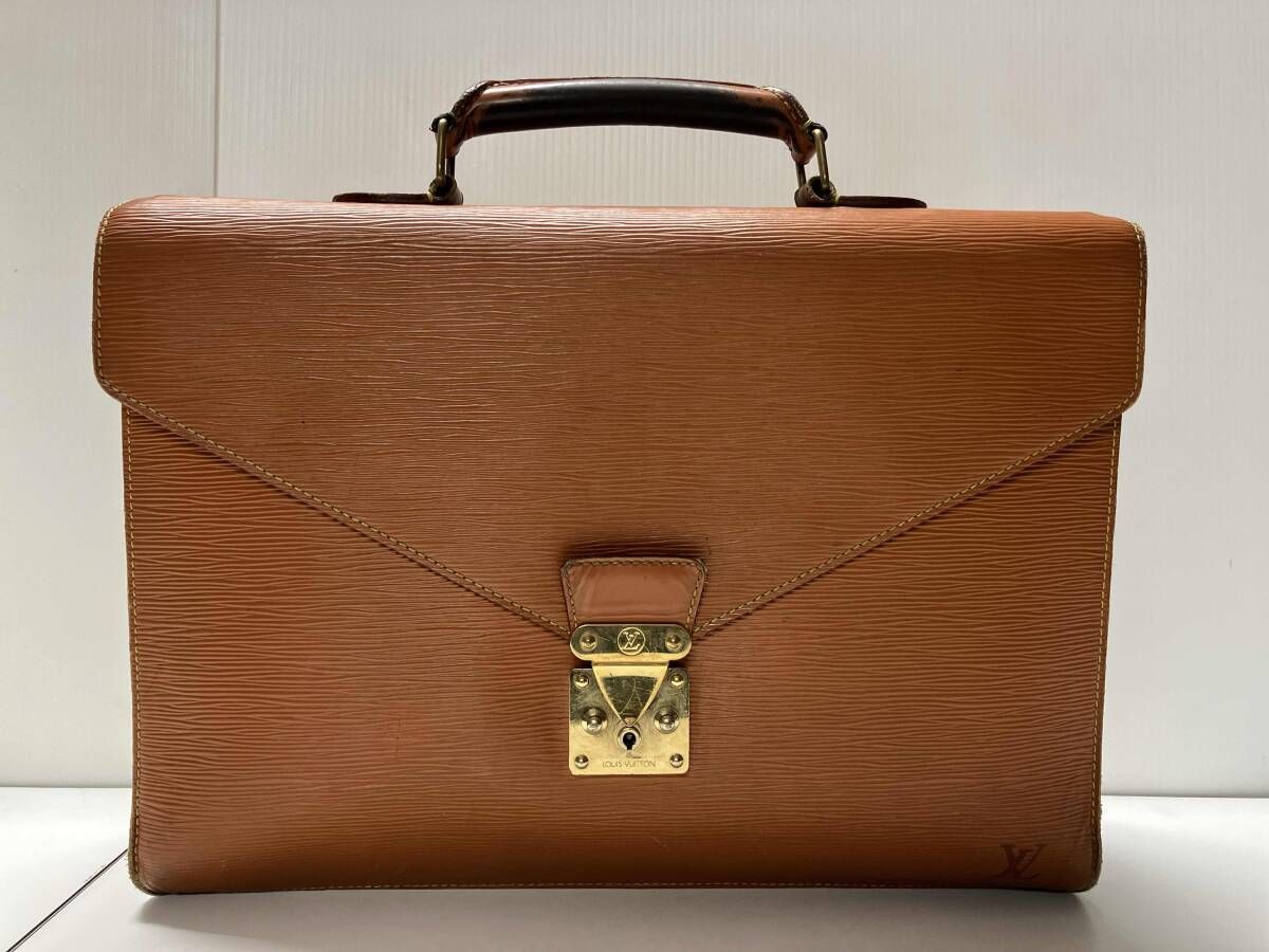 LOUIS VUITTON Epi MI0915 Serviette Ambassador Briefcase Document Bag