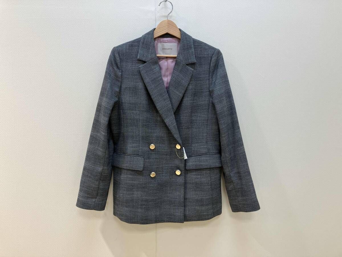 レディース JUSGLITTY ジャスグリッティー チェックテーラード 