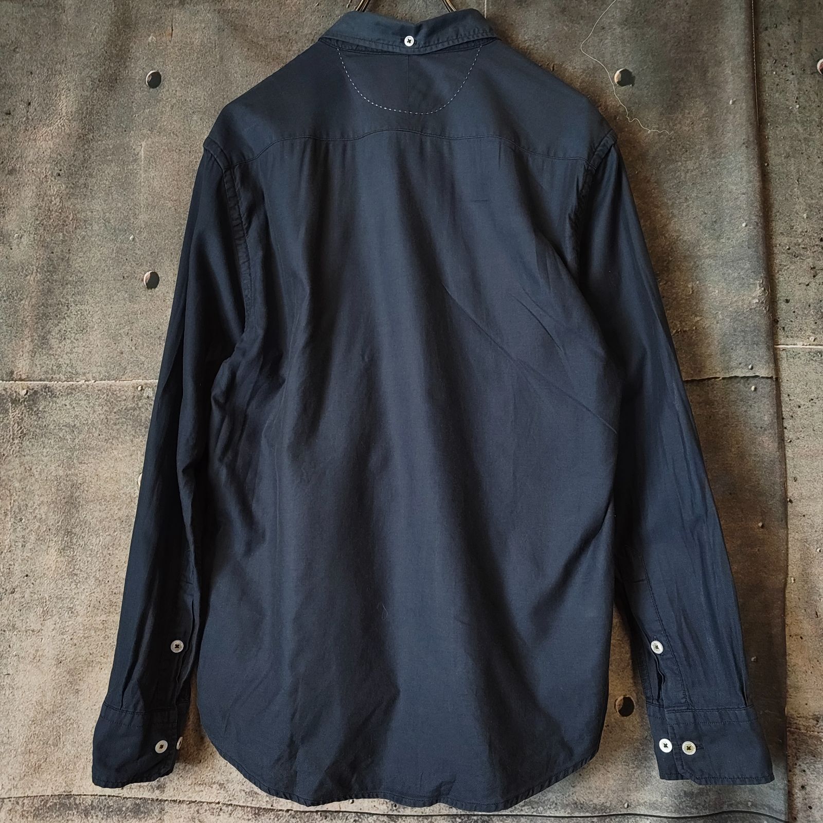visvim イタリア製 BDシャツ ネイビー 1 Sサイズ相当 天然貝ボタン FIL 