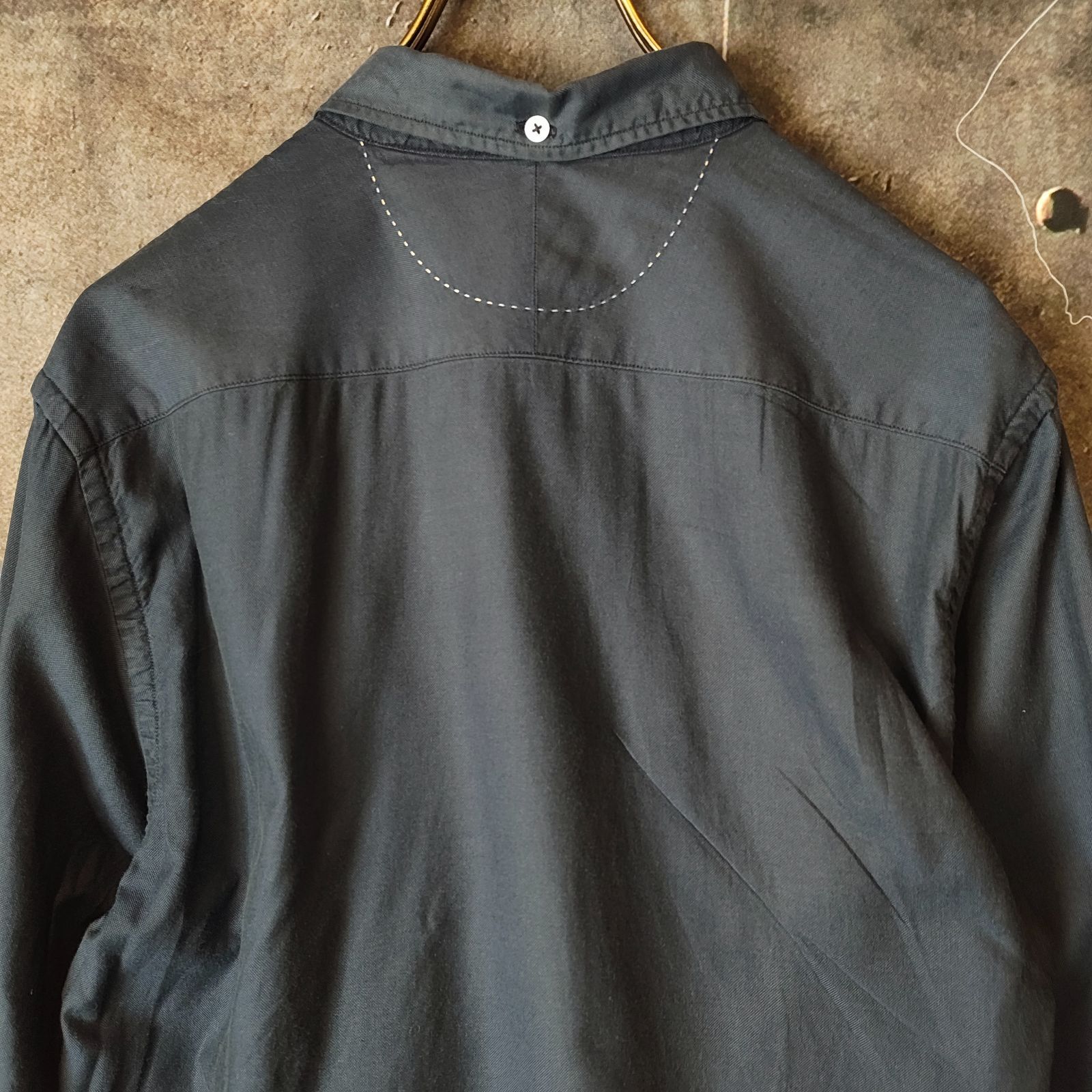visvim イタリア製 BDシャツ ネイビー 1 Sサイズ相当 天然貝ボタン FIL 