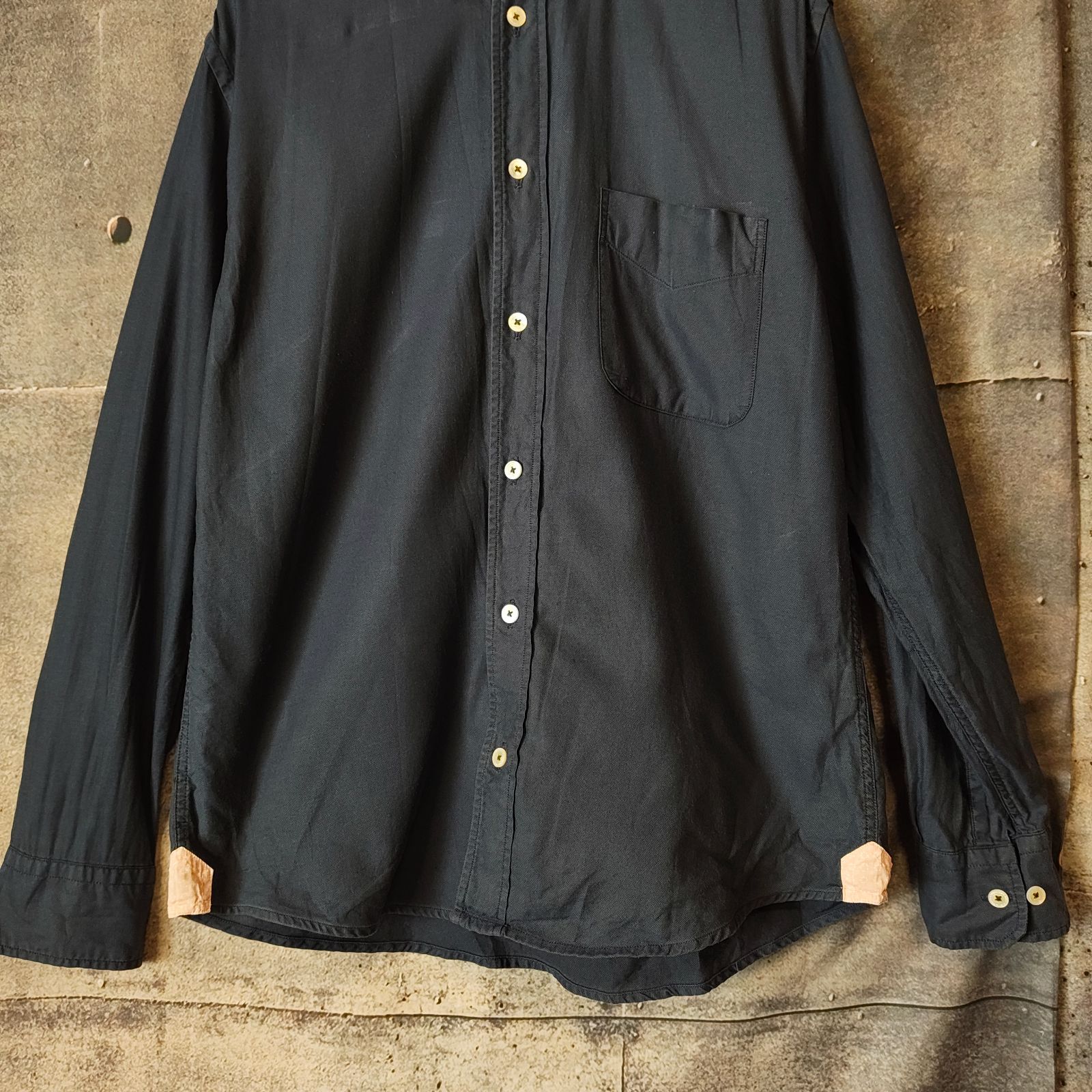 visvim イタリア製 BDシャツ ネイビー 1 Sサイズ相当 天然貝ボタン FIL 