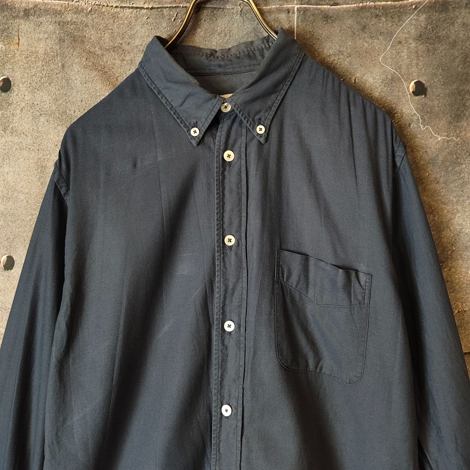 visvim イタリア製 BDシャツ ネイビー 1 Sサイズ相当 天然貝ボタン FIL 