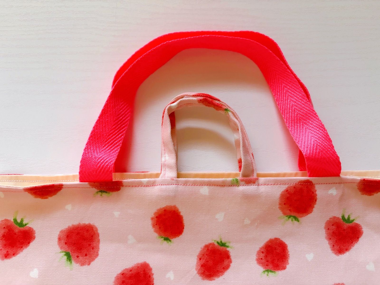 匿名配送】ハンドメイド 入園入学5点セットNO.261 いちご柄 - メルカリ