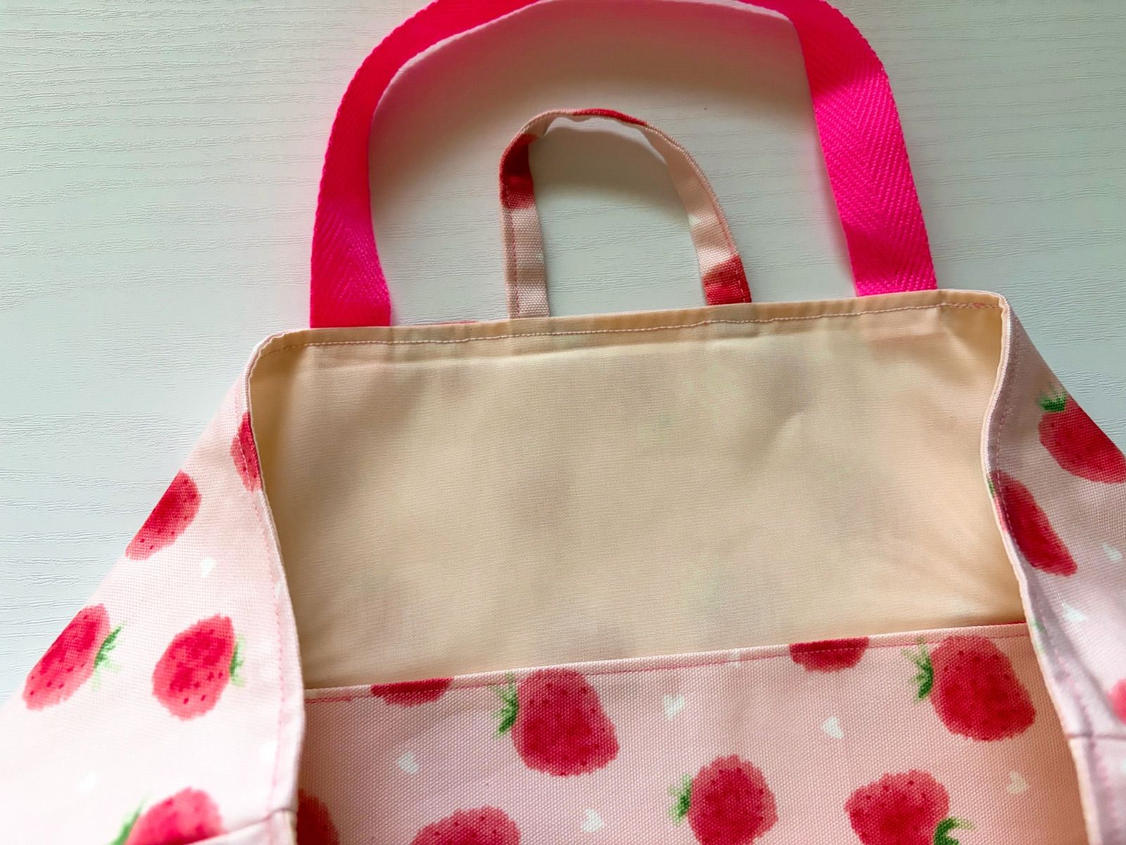 匿名配送】ハンドメイド 入園入学5点セットNO.261 いちご柄 【公式通販】