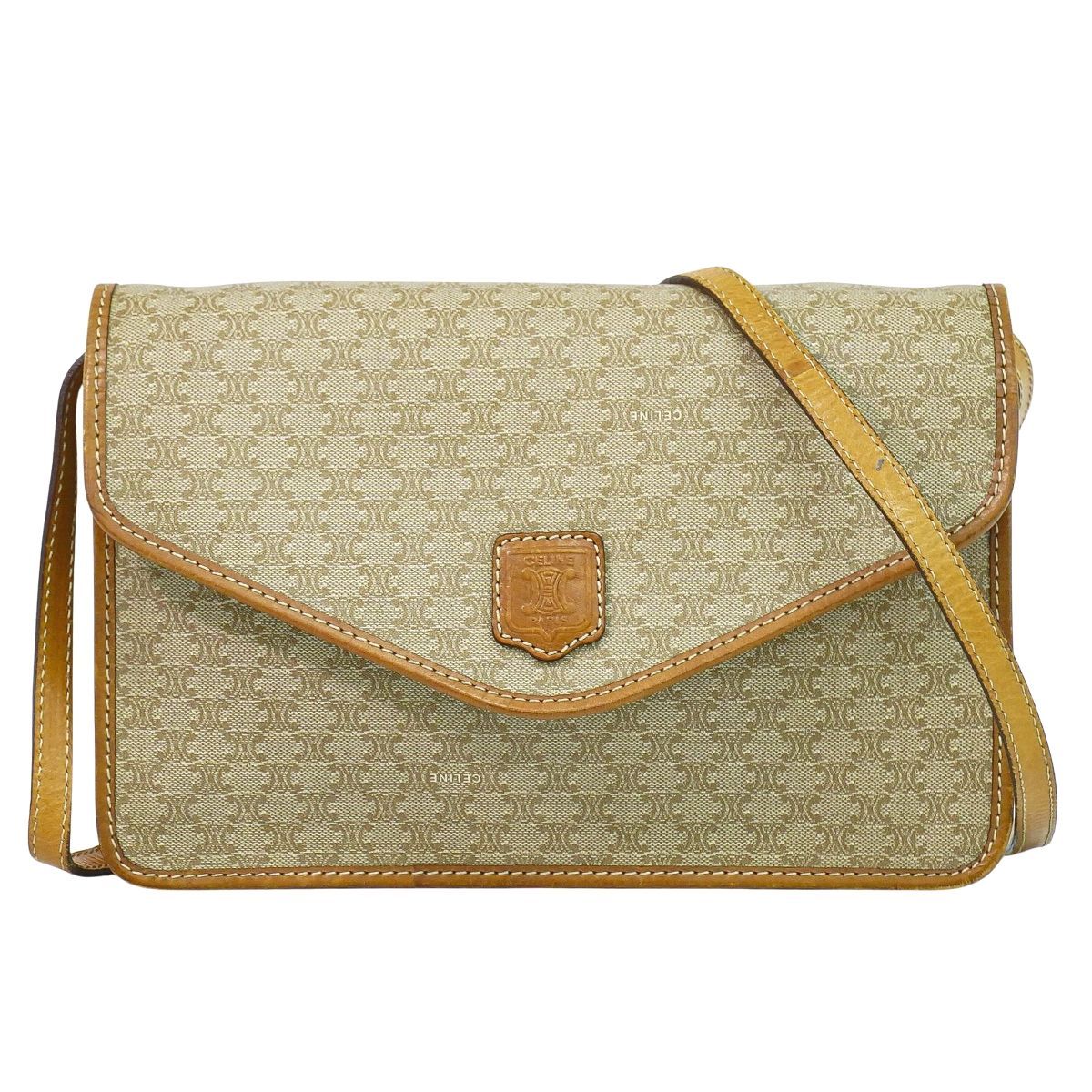 本物 セリーヌ CELINE マカダム 2WAY ショルダーバッグ クラッチバッグ 