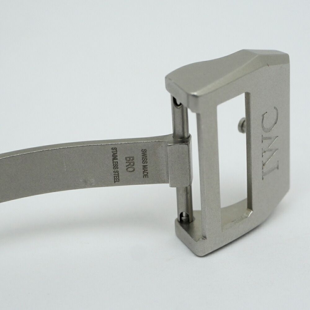 名東】IWC 純正Dバックル 社外ベルト付き バックル幅18mm ラグ幅20mm