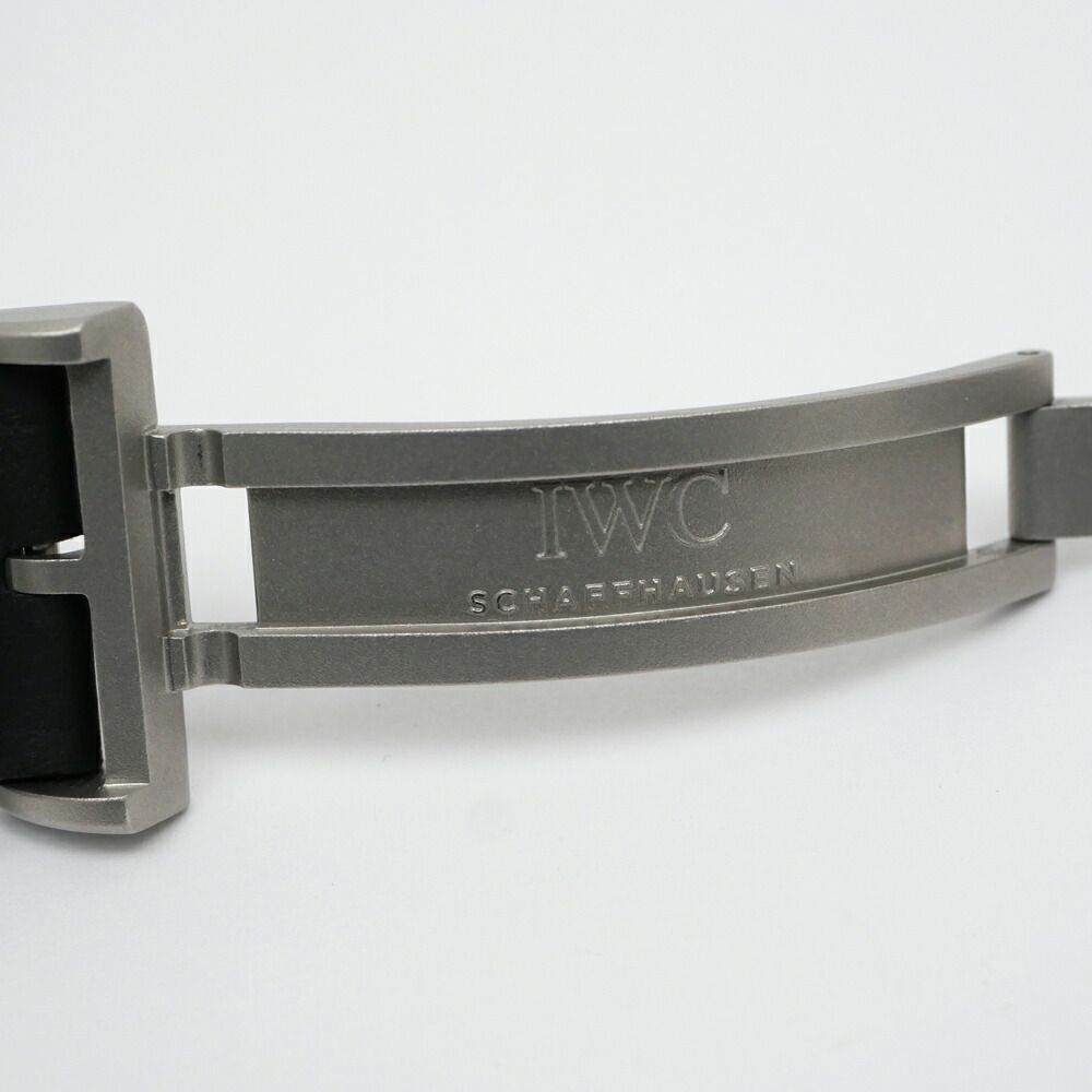 名東】IWC 純正Dバックル 社外ベルト付き バックル幅18mm ラグ幅20mm