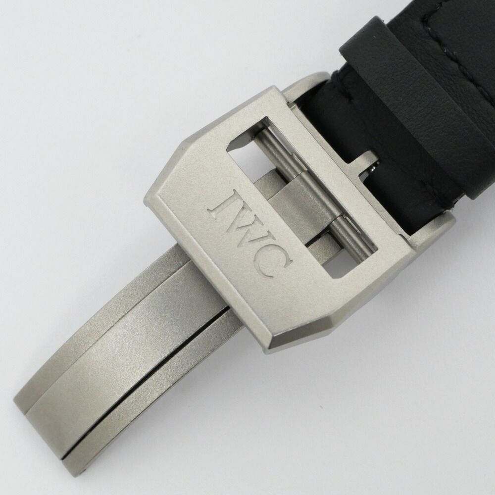 名東】IWC 純正Dバックル 社外ベルト付き バックル幅18mm ラグ幅20mm