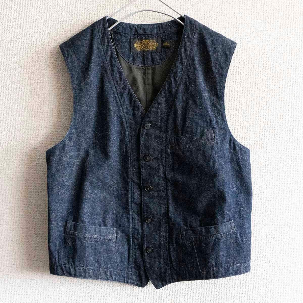 美品】 RRL 【MITCHELL VEST (コットンヘンプベスト) 】 S デニム 