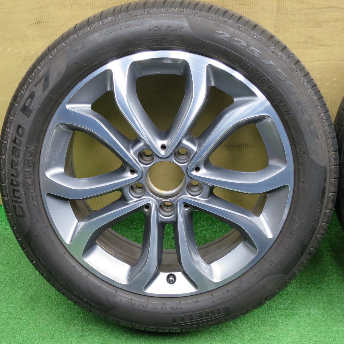 バリ溝！8.5分☆ベンツ Cクラス W205 純正 225/50R17 ピレリ Cinturato 
