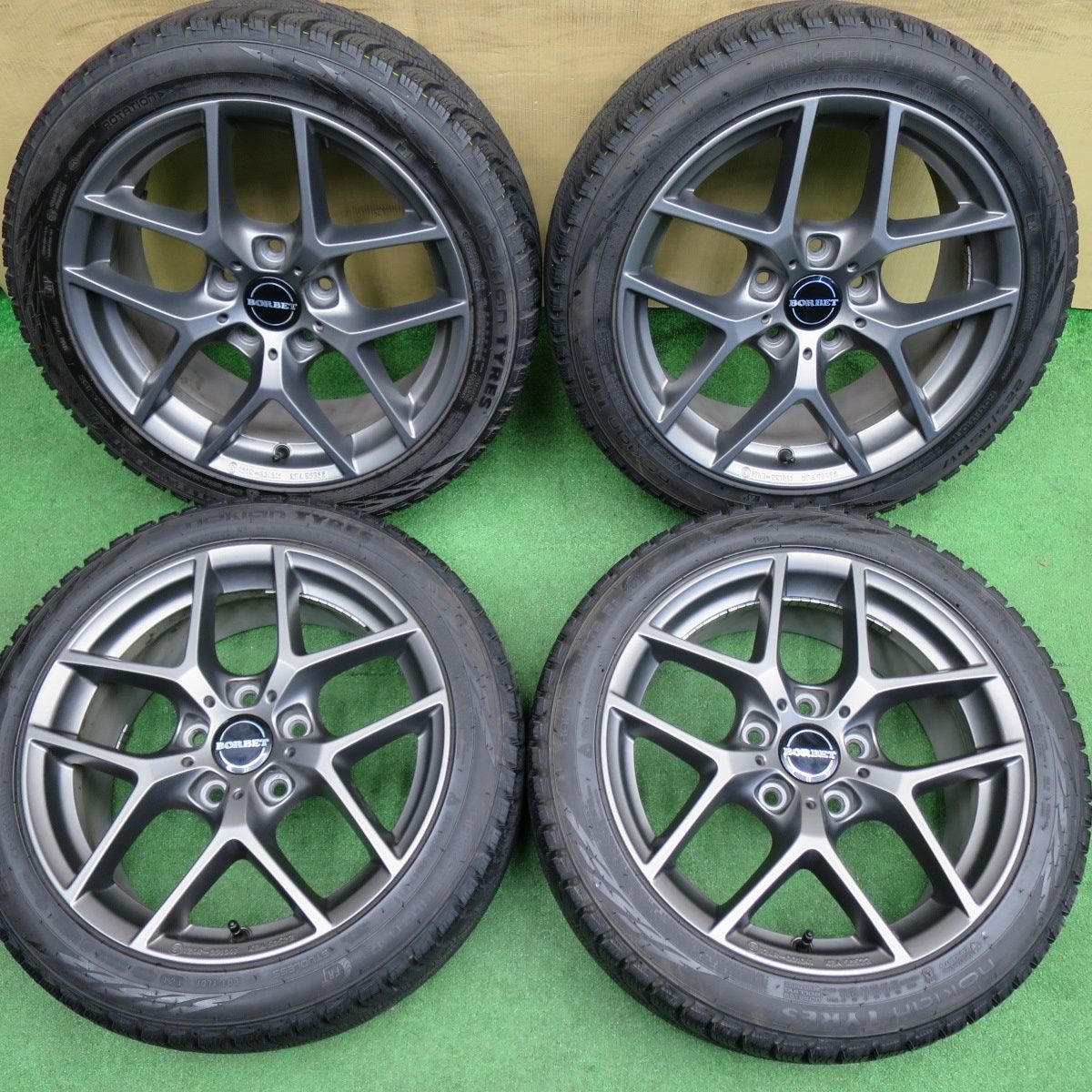 バリ溝！キレイ！9.5分☆BMW 等 BORBET TYPE Y 225/45R17 スタッドレス 