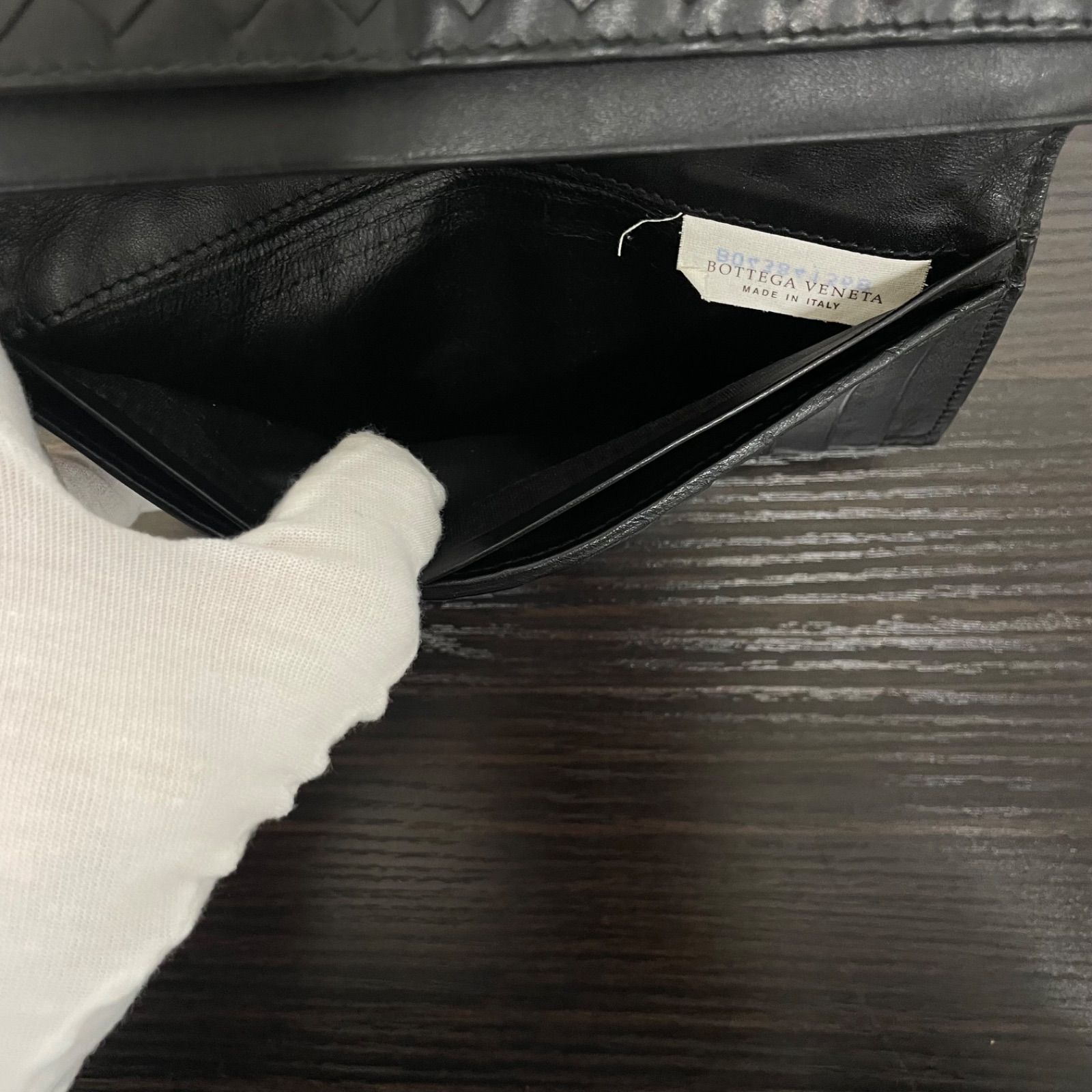 r)【美品】BOTTEGA VENETA ボッテガヴェネタ イントレチャート ロング 