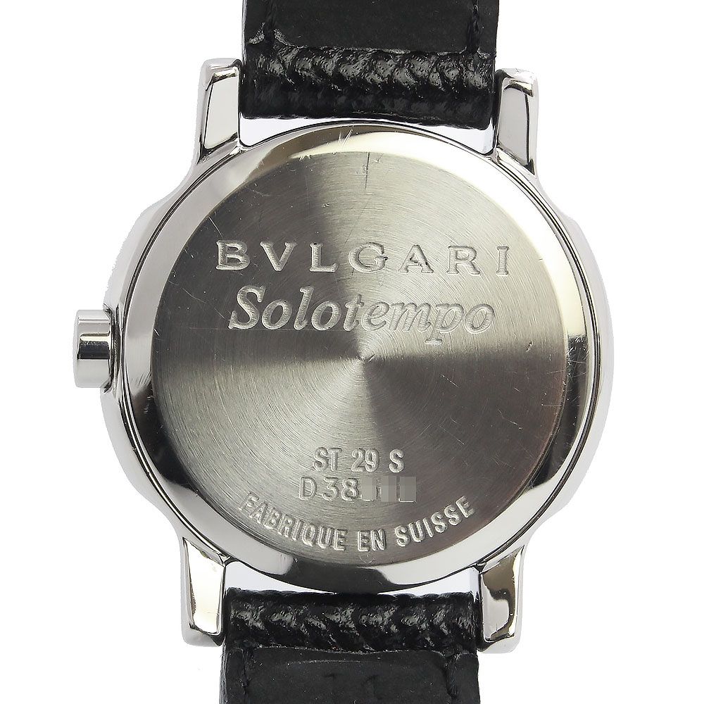 BVLGARI ST29S ソロテンポデイト クォーツ (箱・保証書付) ブルガリ ST29S ソロテンポ クオーツ ステンレススチール グレイン