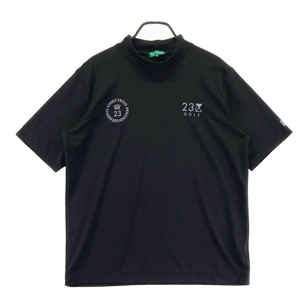 サイズ：LL 23区GOLF ニジュウサンクゴルフ モックネック 半袖Tシャツ