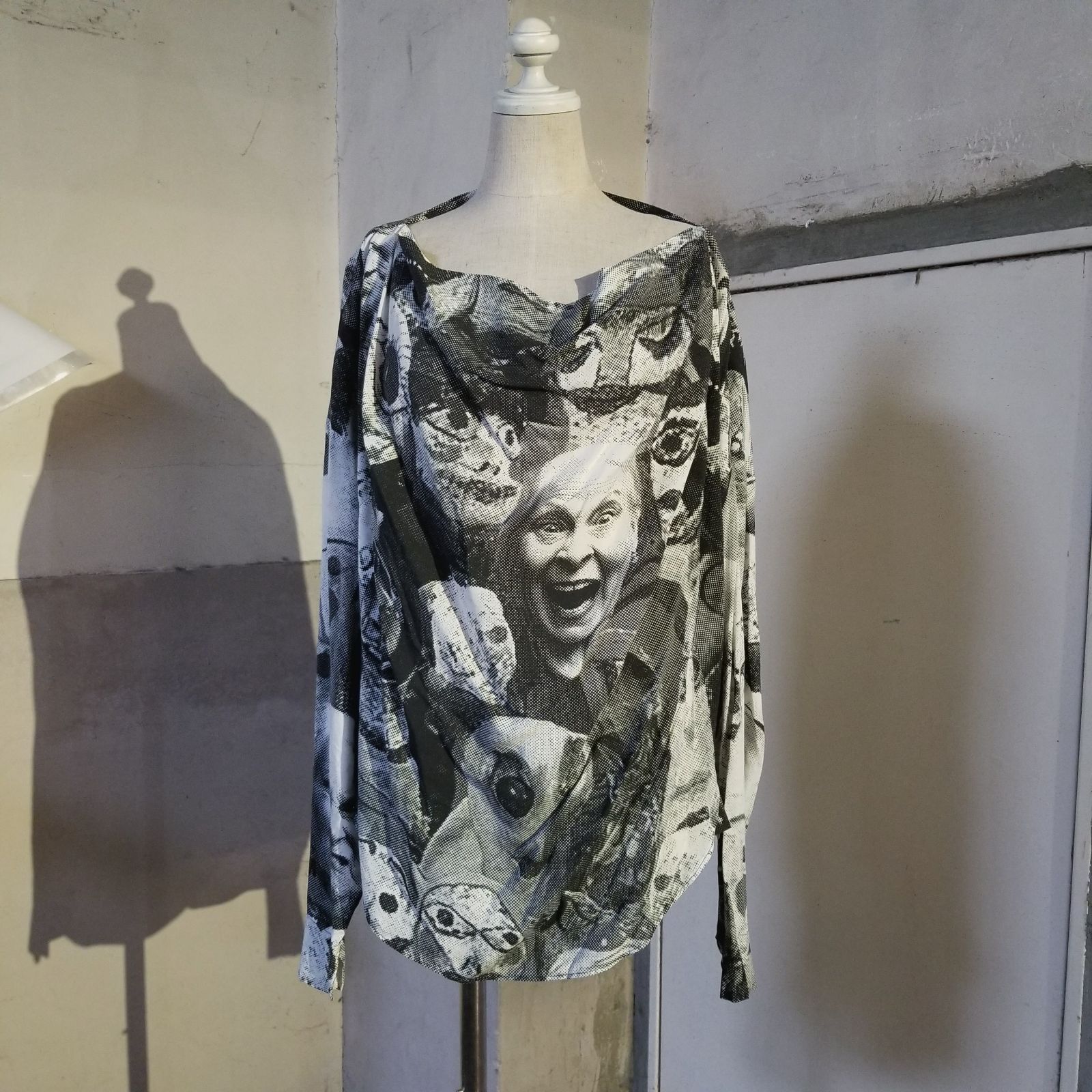 Vivienne Westwood 17aw パペット柄 ドレープブラウス 40 ヴィヴィアン 