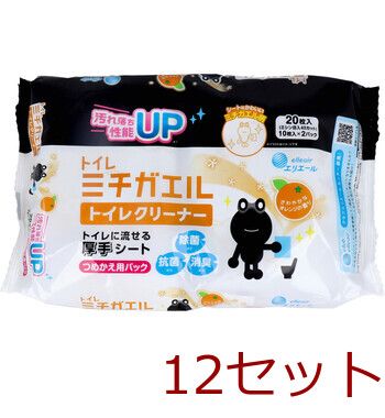 エリエール ミチガエルトイレクリーナー 詰替用 ２０枚入 4902011730937 ×12セット