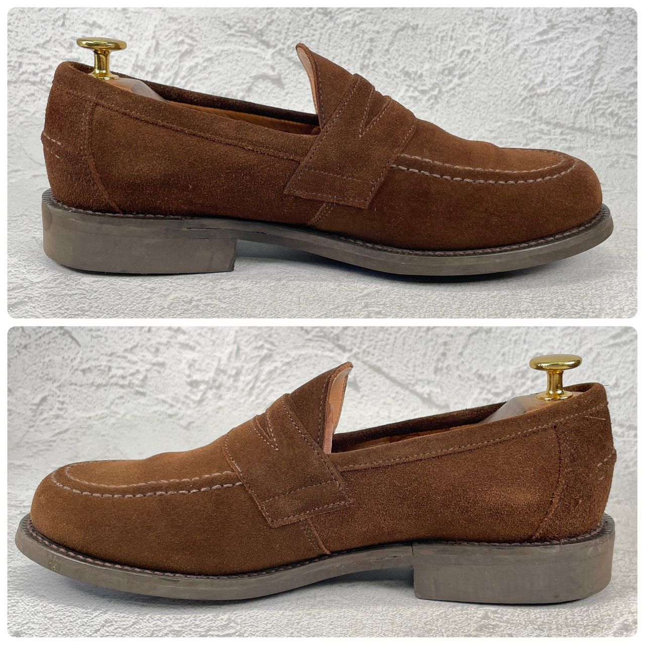 美品】SANDERS サンダース 9319SS コインローファー ハーフサドル