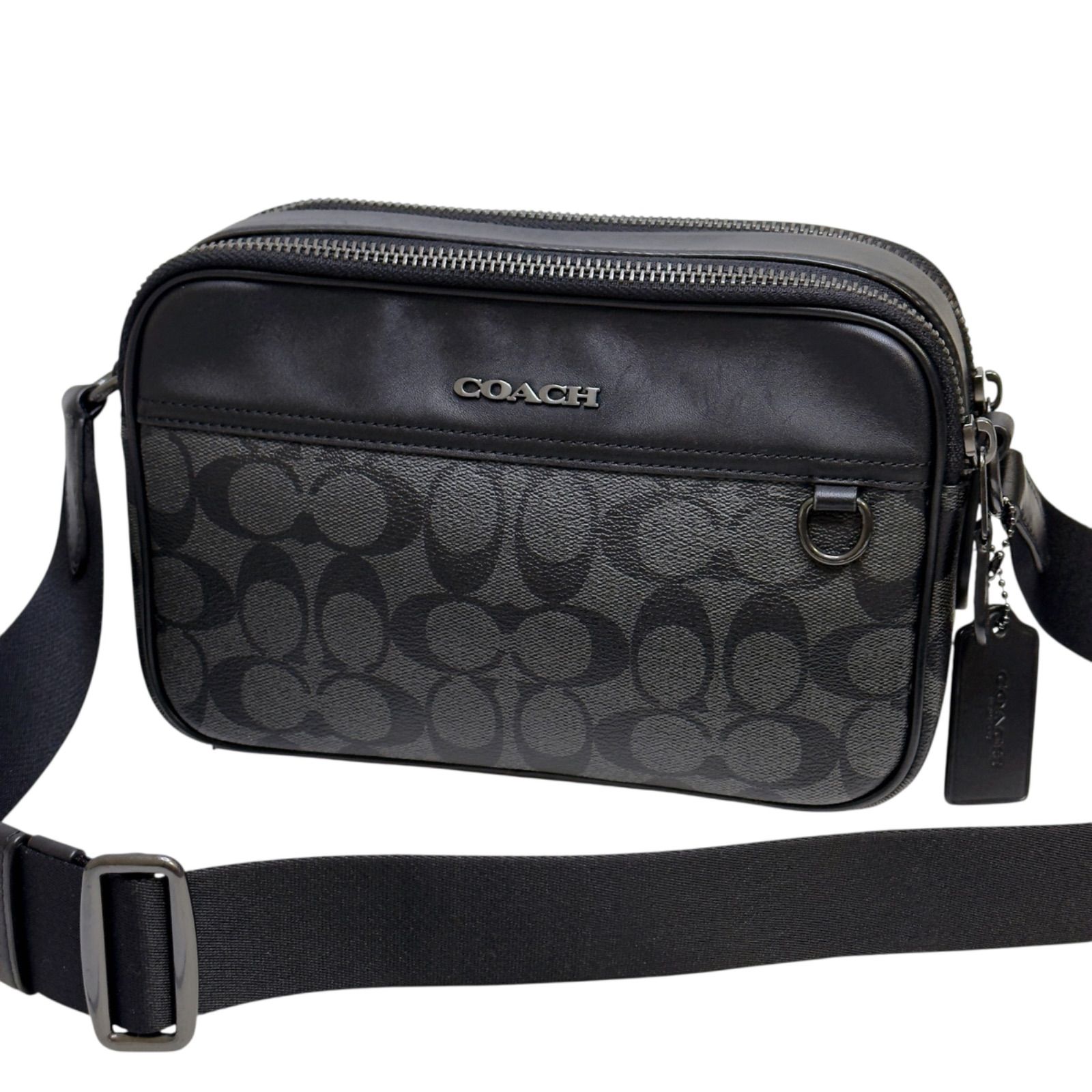 COACH コーチ グラハム シグネチャー ダブルファスナー ショルダー 