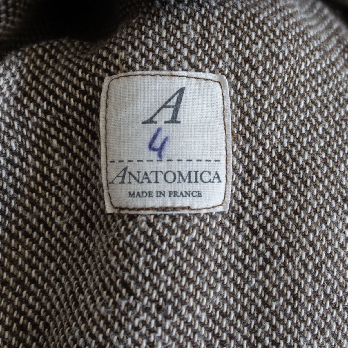 アナトミカ 1841 リネン キャビア　フランス製　サイズ3 レア フランス製】 ANATOMICA 【1841 リネン ジャケット】4 アナトミカ