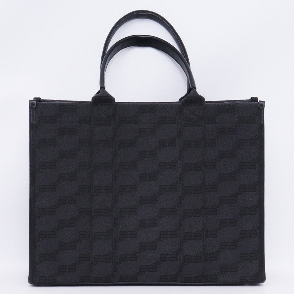 BALENCIAGA BBロゴ ハードウェア 2WAY トートバッグ ブラック 714177 