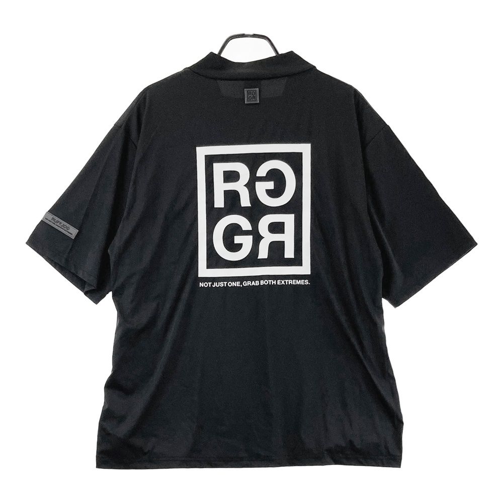 サイズ：XL RUFFLOG ラフロッグ モックネック 半袖Tシャツ ブラック系