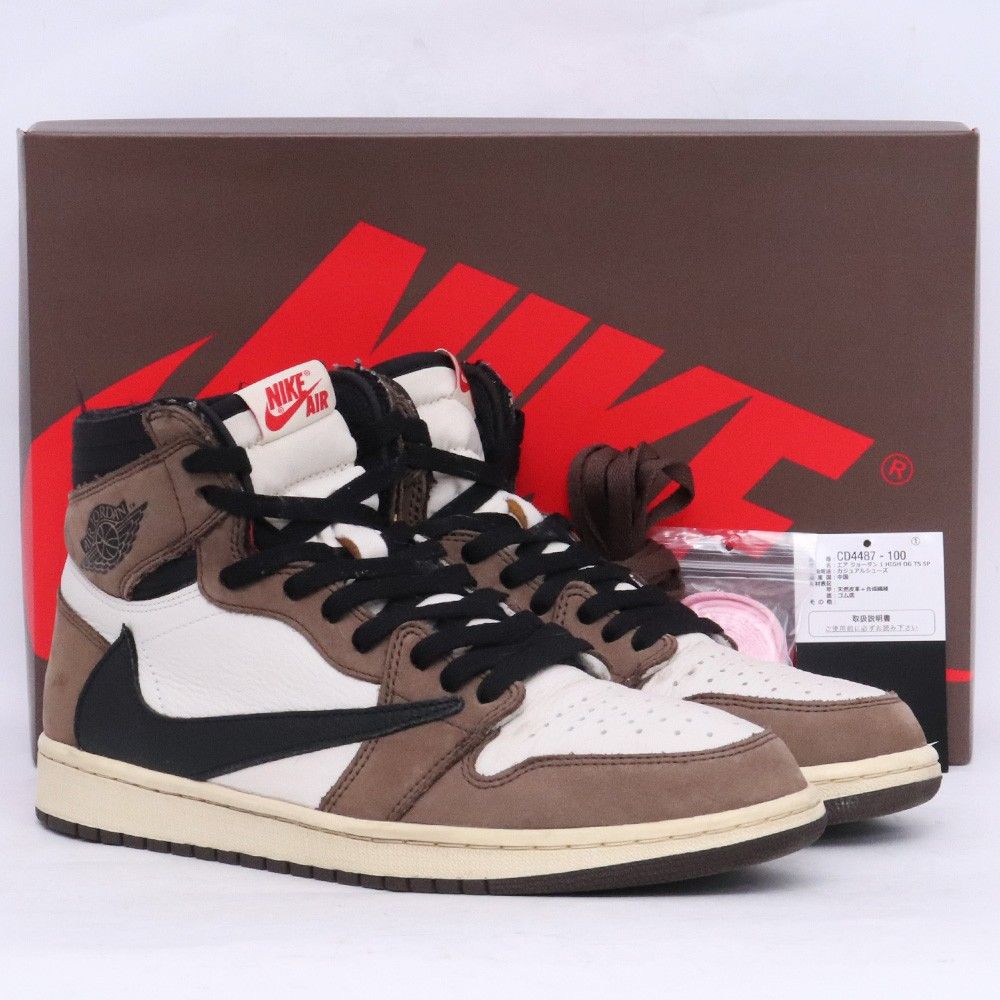 28cm NIKE × TRAVIS SCOTT Air Jordan 1 Retro High OG TS SP Sail