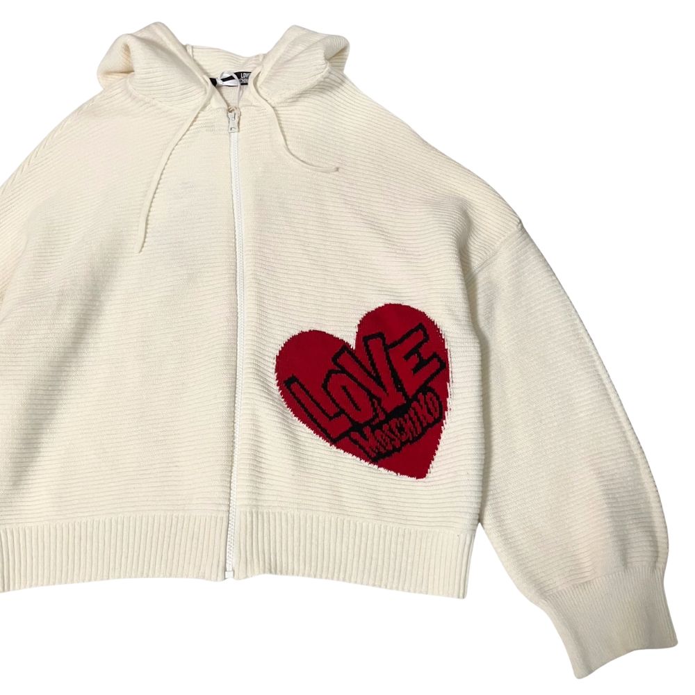 LOVE MOSCHINO ラブ モスキーノ ビッグハート ニットパーカー 